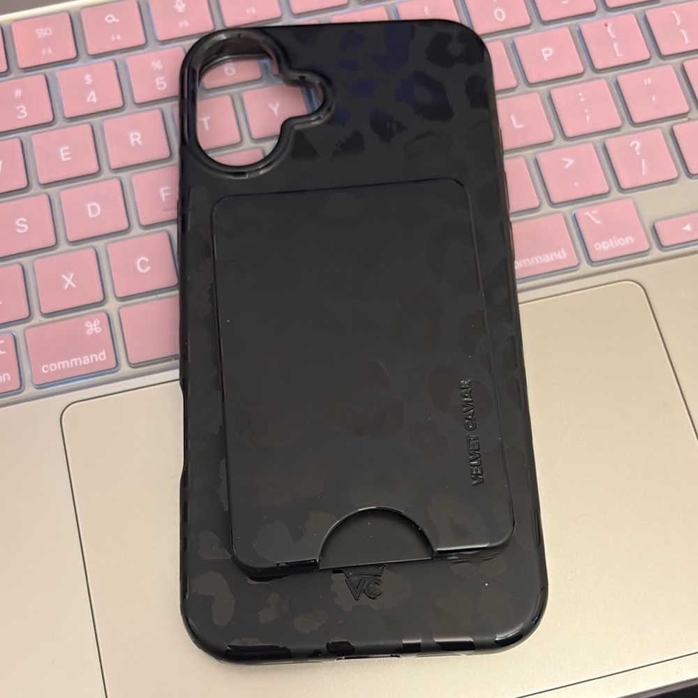 Velvet Caviar Black Phone Case with Card Holder
